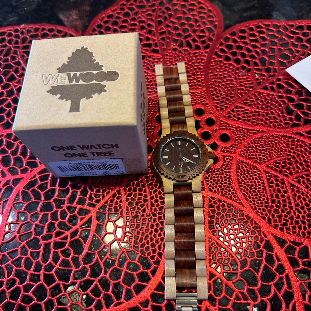 Natural wood watch